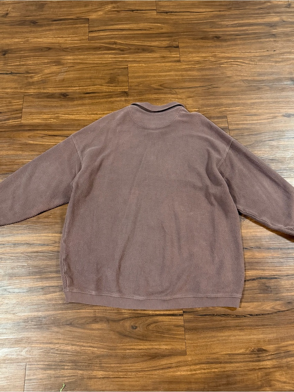 aerie Women's Scoop-Neck Half-Zip Sweater in Dusty Mauve Brown - Picture 3 of 3
